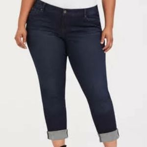 Torrid Boyfriend Jean Vintage Stretch Dark Wash 22